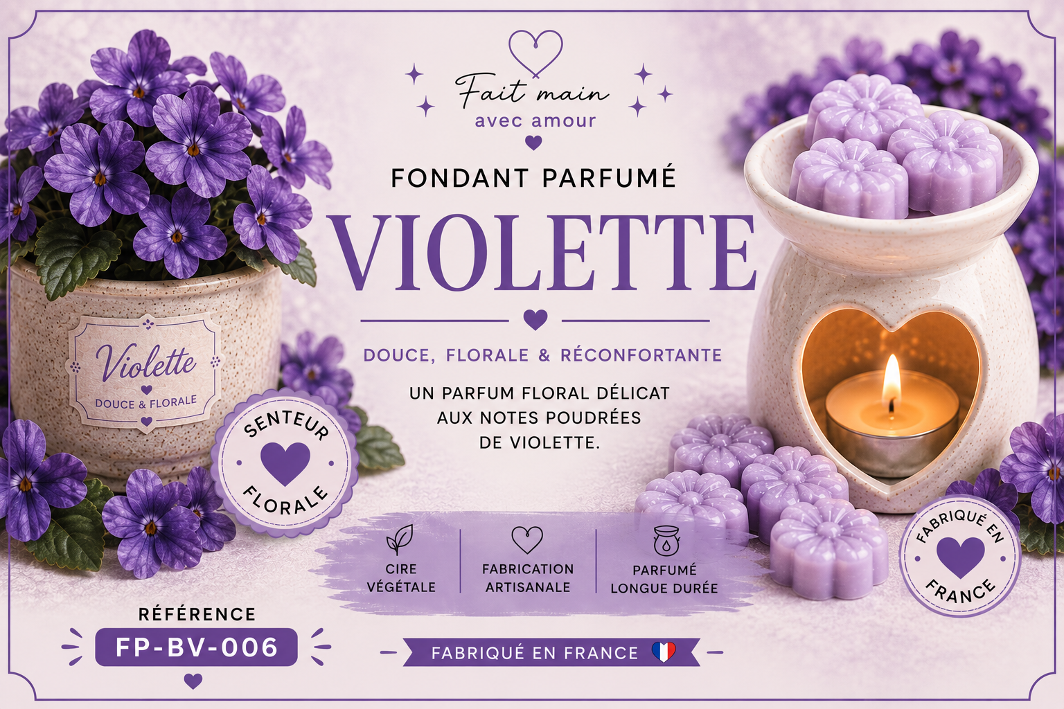 Fondant parfumé Bonbon violette