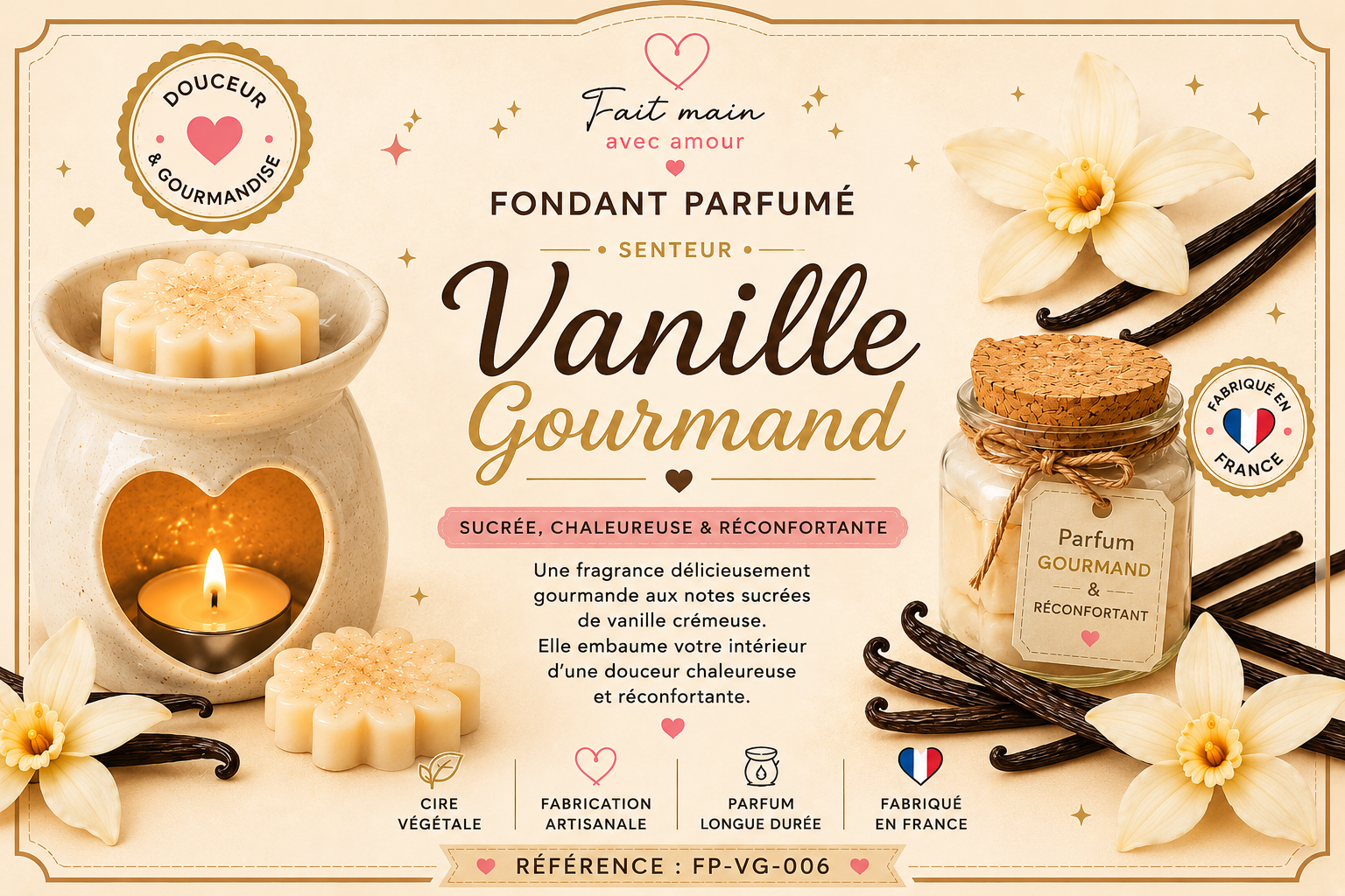 Fondant parfumé Vanille gourmande