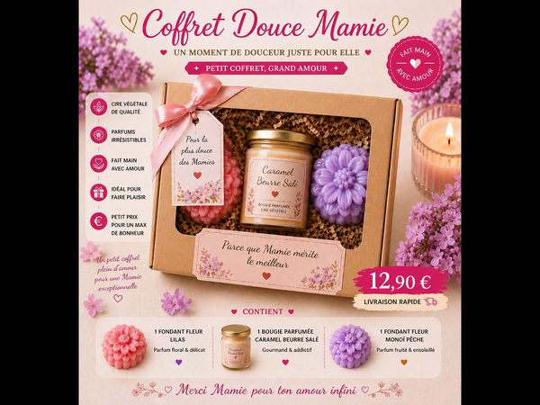 💖 Coffret Douce Mamie – Un moment de tendresse 💐