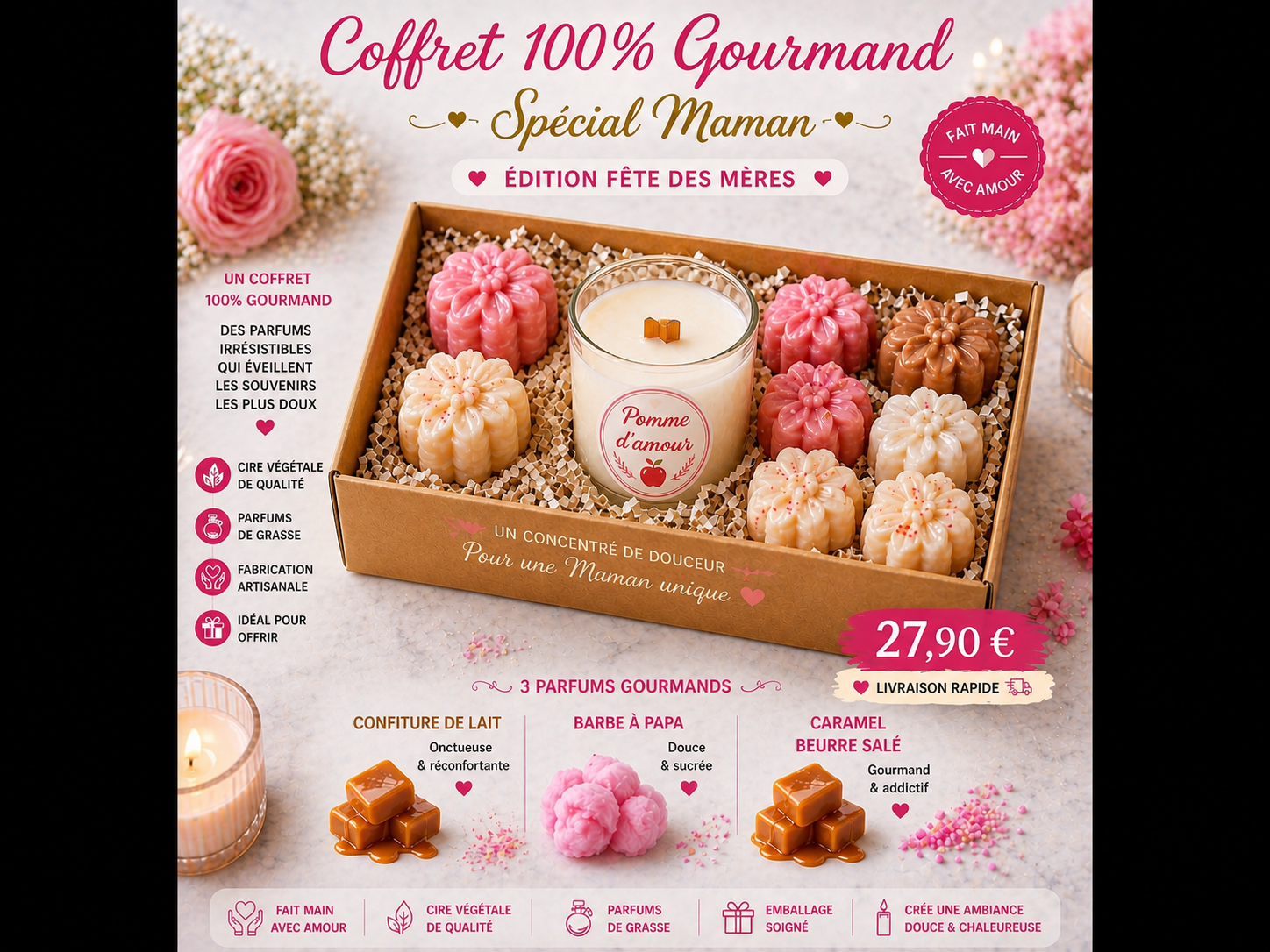 🍓 Coffret 100% Gourmand – Spécial Maman 💖