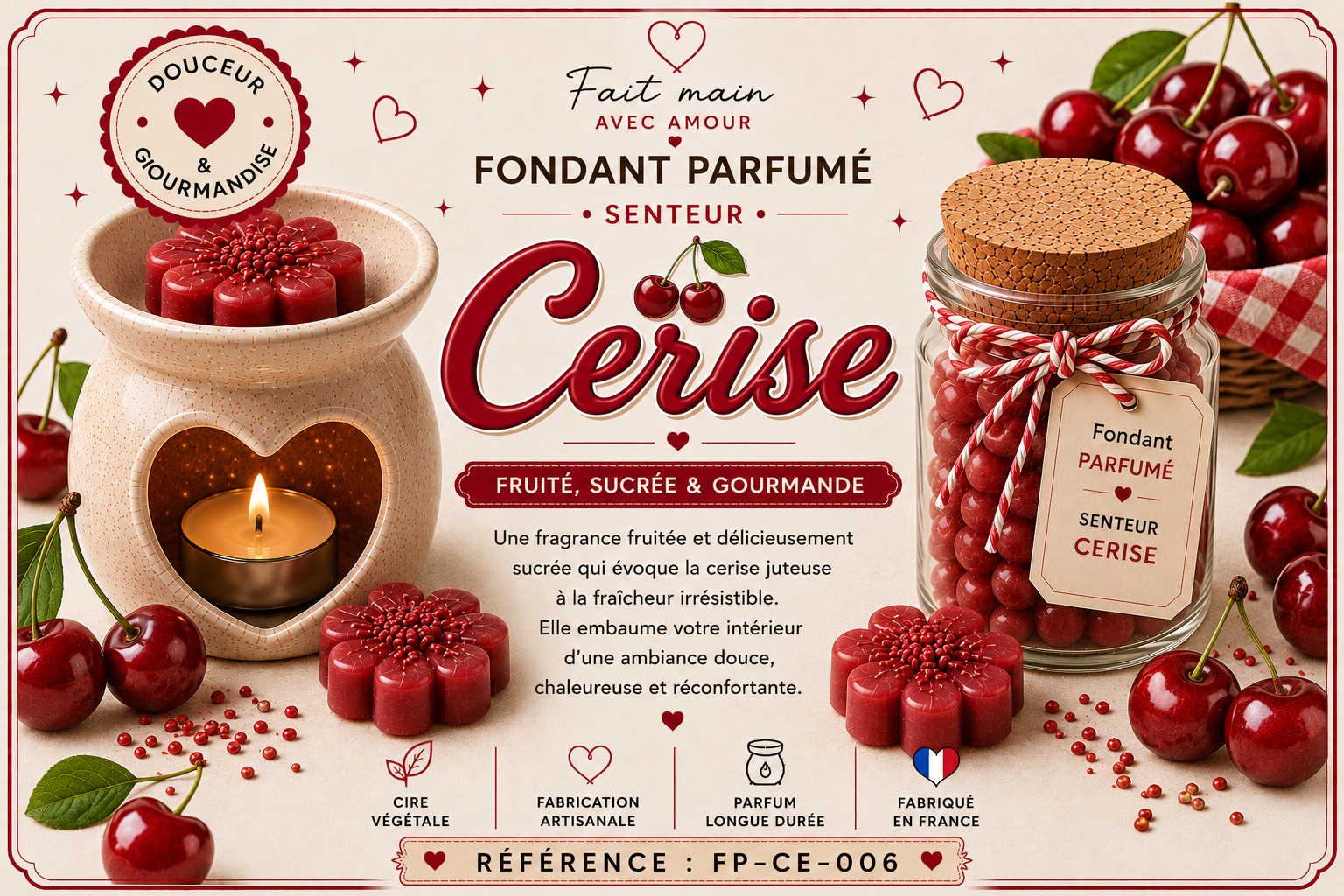 Fondant parfumé cerise