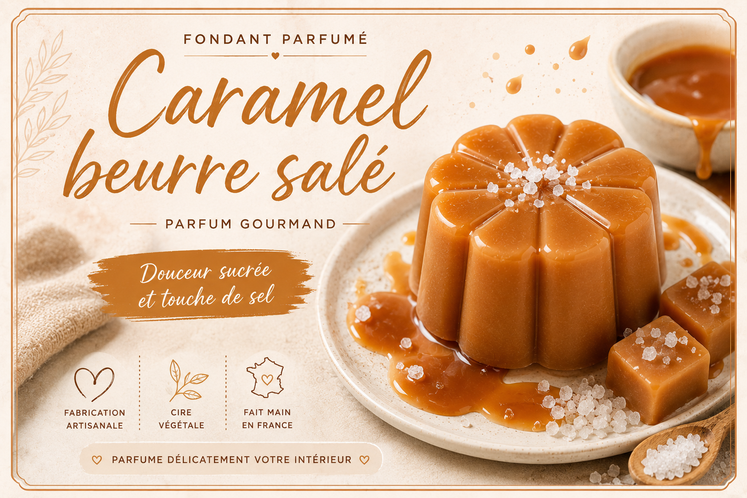 Fondant parfumé caramel beurre salé