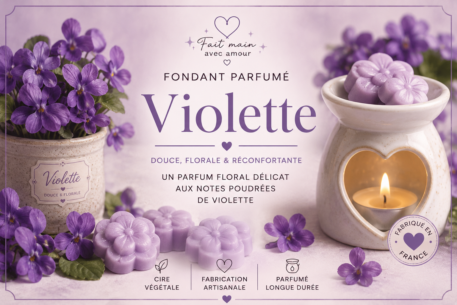Fondant parfumé Bonbon violette