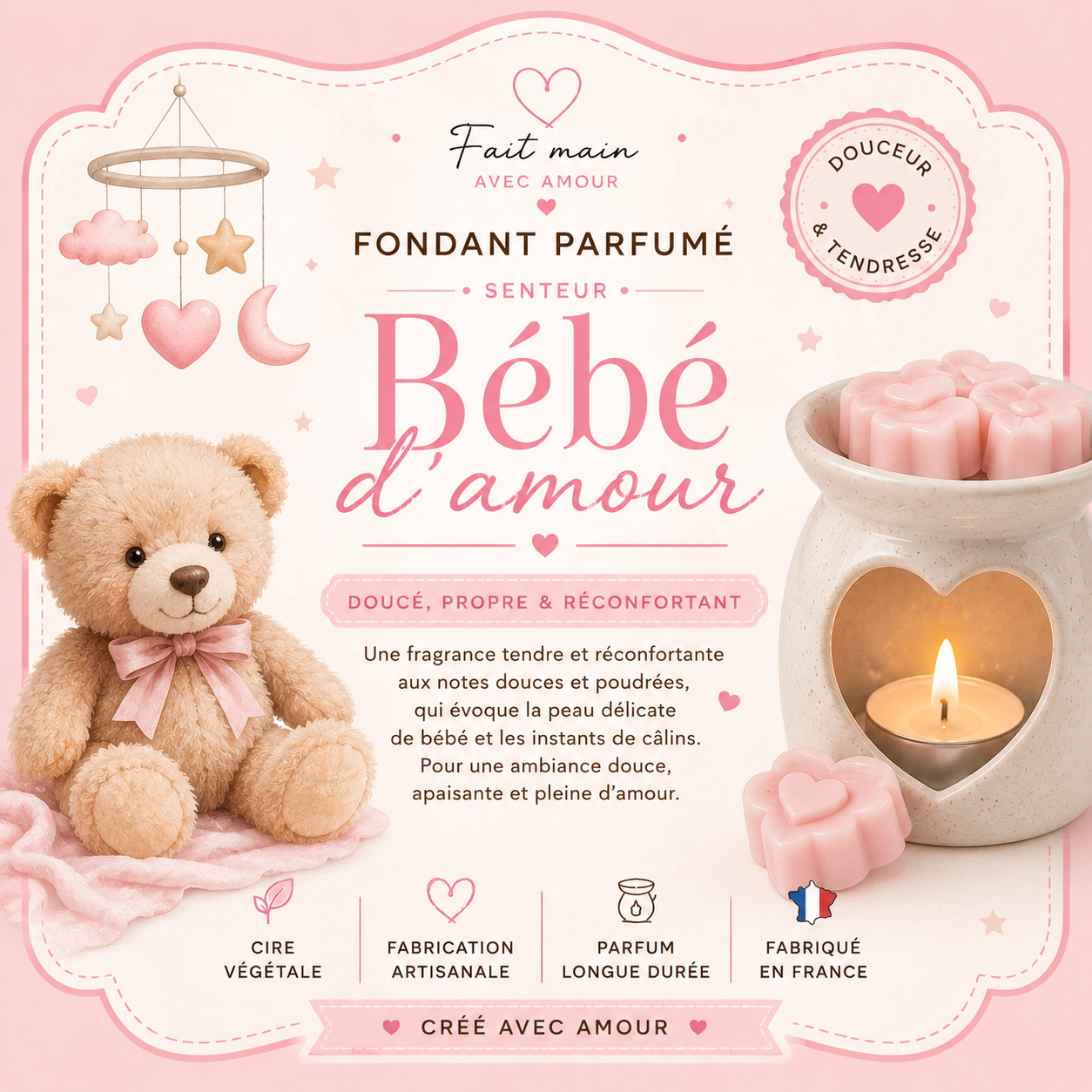 Fondant parfumé Bébé d'amour