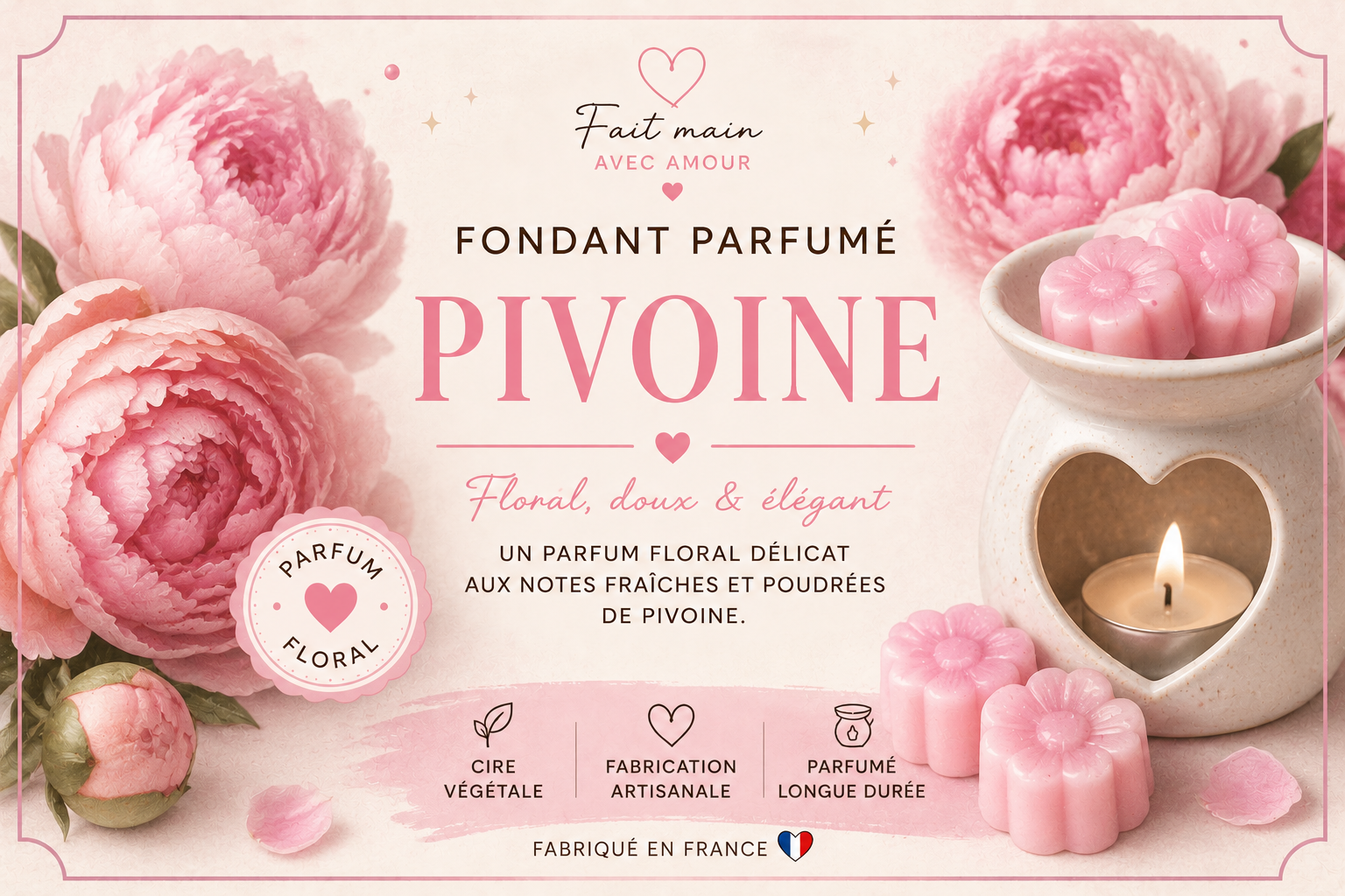 Fondant parfumé pivoine