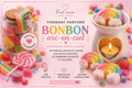 Fondant parfumé Bonbon arc-en-ciel
